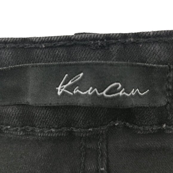 KanCan Kurvy Ultra High Ankle Skinny Jeans Black Size 29 Distressed Destroyed - Picture 2 of 9